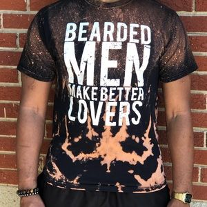 Beard men tie dye shirt
